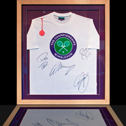 We recently framed this shirt is from Andy Murray at the Wimbledon championships this year.