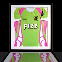 Example of sports shirt framed