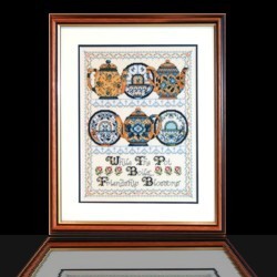 Example of a framed embroidery